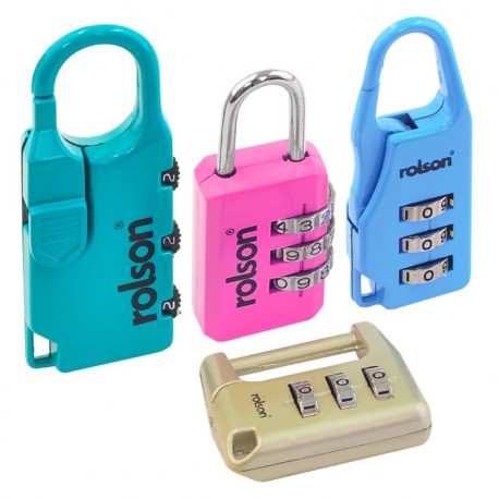 Rolson kohvrilukud turvakoodiga 4tk RL-66497