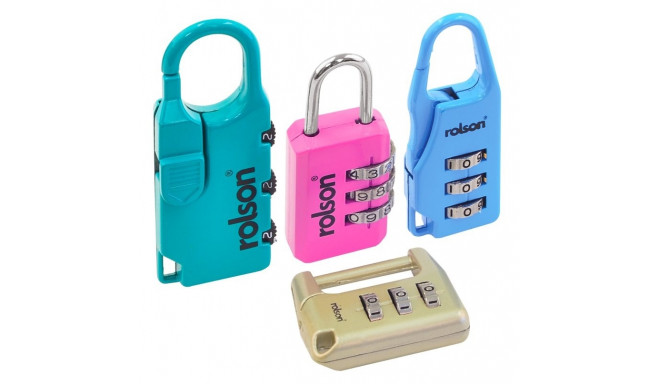 Rolson kohvrilukud turvakoodiga 4tk RL-66497