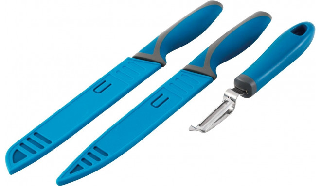 Outwell Knife set with peeler, 3 parts - blue