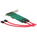 DeLOCK PCIe x1 > 2x M.2 + Low profile adapter