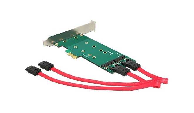 DeLOCK PCIe x1 > 2x M.2 + Low profile adapter