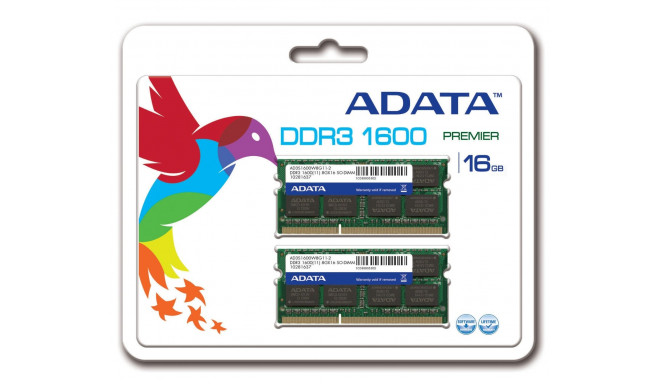 ADATA DDR3 SO-DIMM 16GB 1600-11 Premier 512x8 Dual