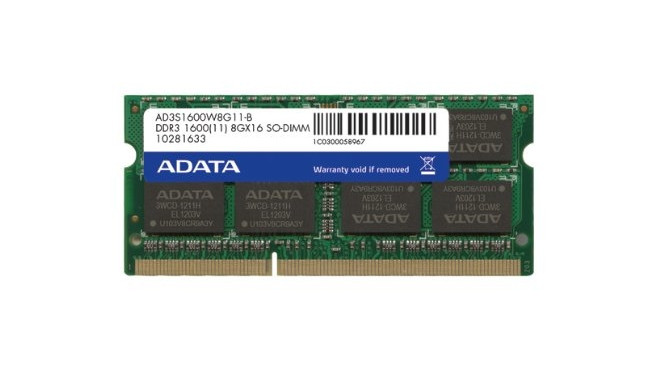 Adata RAM DDR3 SO-DIMM 8GB 1600-11 Premier 512x8