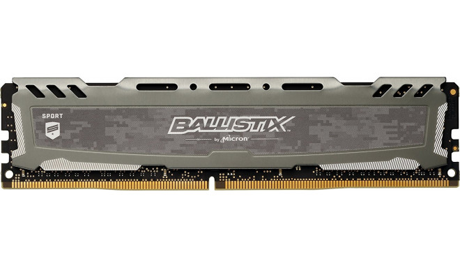 Ballistix RAM DDR4 8GB 2666-CL16 SR - Single - Ballistix Sport LT - grey