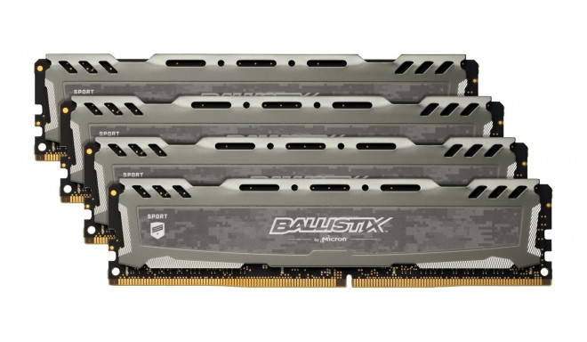 Ballistix RAM DDR4 32GB 2666-CL16 SR - Quad-Kit - Ballistix Sport LT - grey