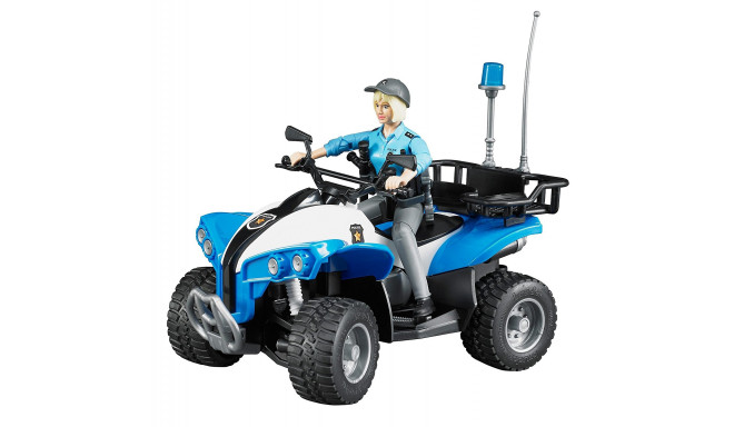 Bruder mudel Police Quad-Bike with Policeman and Accessories (63010)