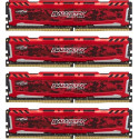 Ballistix RAM DDR4 16 GB 2400-CL16 DR Quad-Kit - Ballistix Sport LT Red