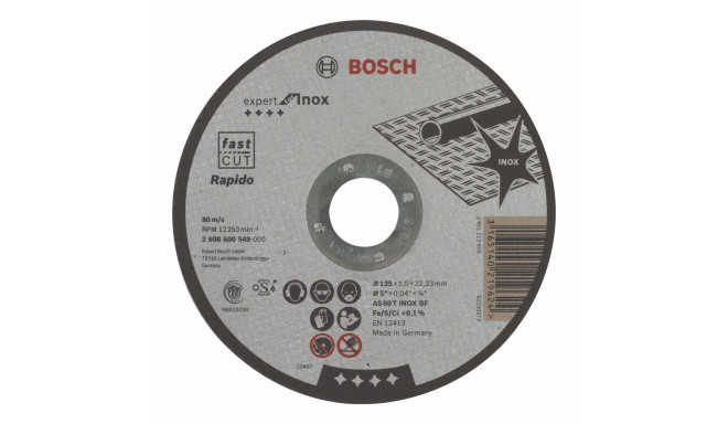 Bosch Cutting disc Rapido straight 125mm