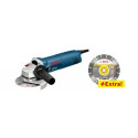 Bosch angle grinder GWS 1400 Professional + AS (CC) (blue / black, suitcase, 1,400 watts)