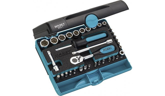 Hazet 853-1 bit set/wrench set 1/4", 36-piece.