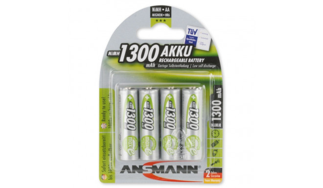 Ansmann Mignon NiMh battery 4xAA 1300mA