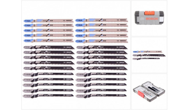 Bosch wood metal jigsaw blade set - 30-pieces - 2607010903