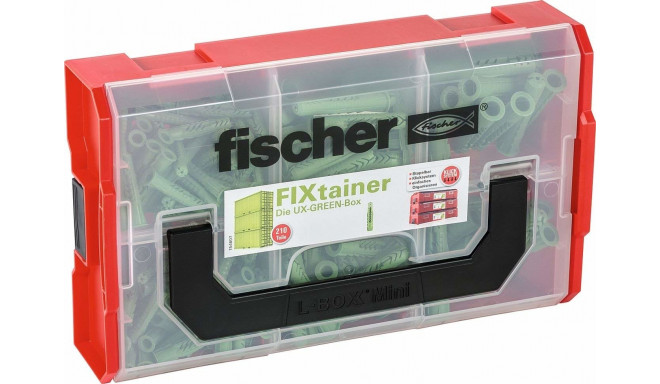 Fischer FIXtainer - UX green box - dowel - 210 pieces
