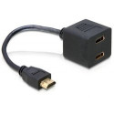 Delock adapter HDMI - 2xHDMI 20cm