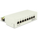DeLOCK Patchpanel Desktop 8 P Cat.6A gray