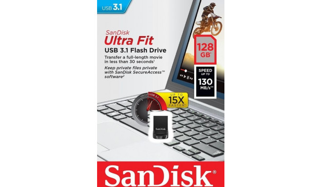 SanDisk mälupulk Ultra Fit 128GB USB 3.0