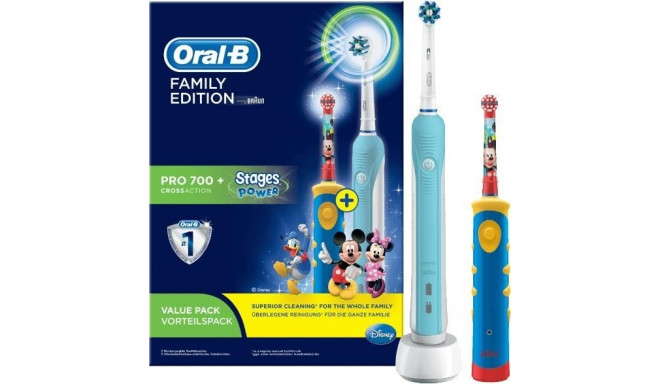 Braun Oral-B electric toothbrush PRO 700 CrossAction + electric toothbrush for kids