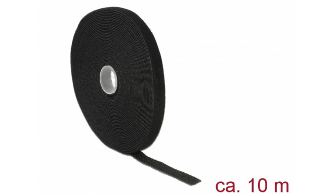 Delock Hook-and-loop fasteners L 10 m x W 13 mm roll black