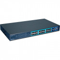 24-Port 10/100Mbps Web Smart PoE Switch with 4 Gigabit Ports and 2 Mini-GBIC Slots