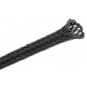 5mm Black Expandable PET Braided Cable Sleeve, 5m Length