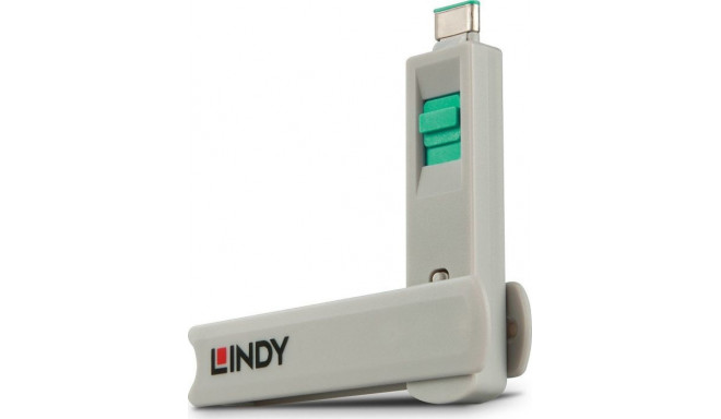 Lindy USB-C port lock green