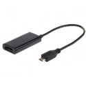 Adapter MHL(M)->HDMI(F)+USB Micro(BF)(5 PIN) 16cm