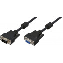 VGA extension cable, male female, black, 15m