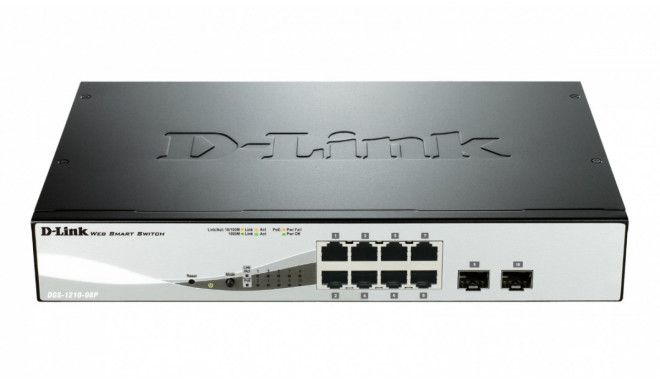 D-Link switch DGS-1210-08P 8port Gbit PoE Smart