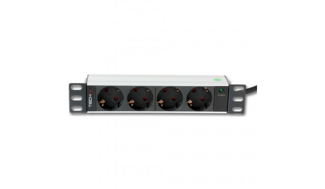 Techly pikendusjuhe Rack 10 1U 250V 16A 4xSchuko 1,8m