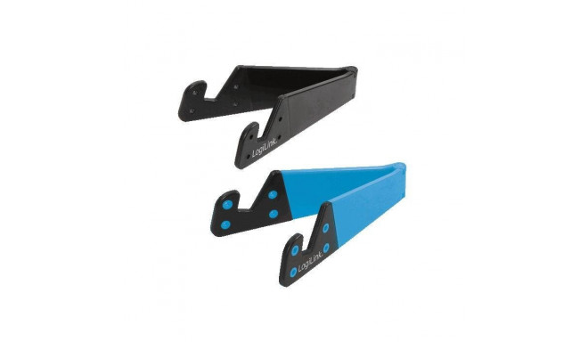 Foldable smartphone and tablet stand. black/blue