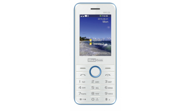 Maxcom MM 136 Dual SIM, valge/sinine
