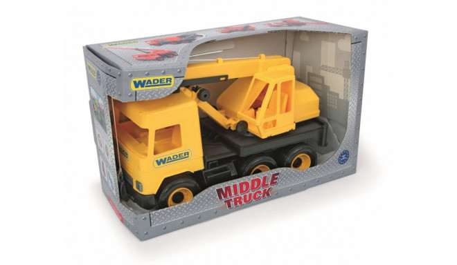 Middle Truck Crane yellow 38 cm in box