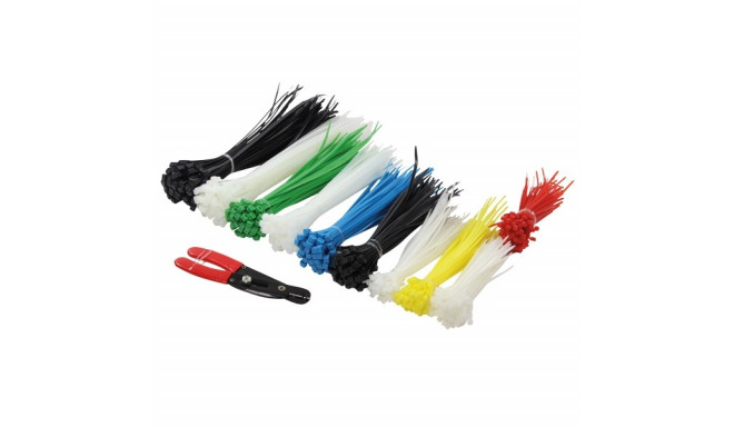 Cable tie set 600pcs. included wire stripper