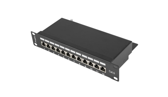 Patch Panel 12 Port 1U 10&#39;&#39; cat.6 black