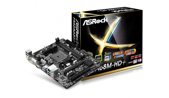 ASRock emaplaat FM2A68M-HD+ FM2+ AMD A68H 2xDDR3 micro ATX