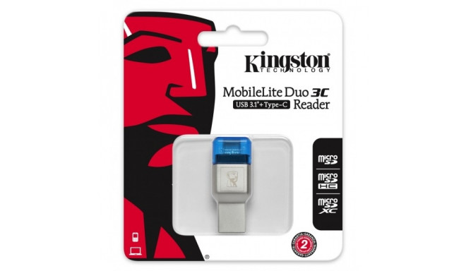 Kingston mälukaardilugeja MobileLite DUO 3C USB3.1 - USB-C - microSDHC/SDXC