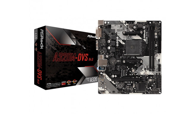 ASRock emaplaat A320M-DVS R4.0 AM4 2DDR4 micro ATX