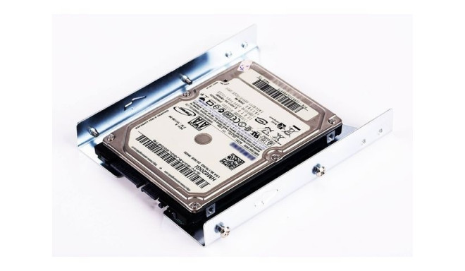 Metal mounting frame for 2.5'' SSD to 3.5'' bay
