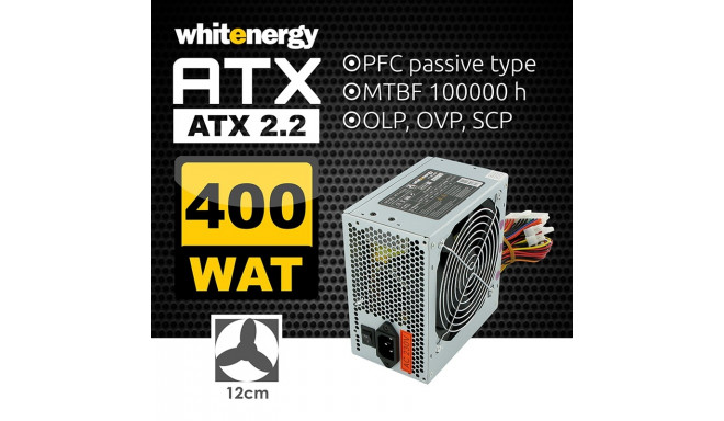 ATX 2.2 400W 120mm power supply PFC BOX + power cable