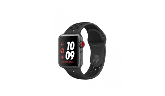 Apple Watch Nike+ Series 3 GPS + Cellular, 38mm Space Grey Aluminium Case with Anthracite/Black Nike