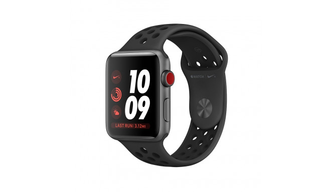 Apple Watch Nike+ Series 3 GPS + Cellular, 42mm Space Grey Aluminium Case with Anthracite/Black Nike