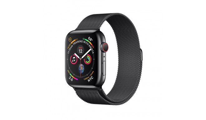 Apple Watch Series 4 GPS + Cellular, 40mm Space Black Stainless Steel Case with Space Black Milanese