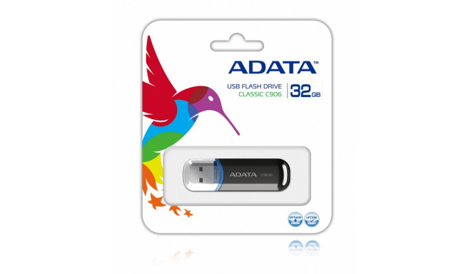 Adata flash drive DashDrive Classic C906 32GB USB 2.0, black