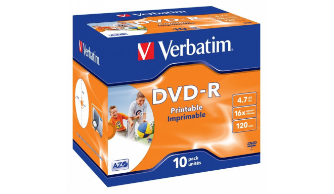 DVD-R 16x 4.7GB 10P JC PRINTABLE 43521