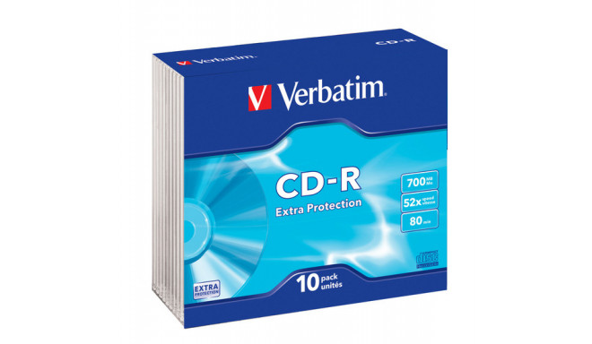 Verbatim CD-R 52x 700MB SlimCase 10tk karbis