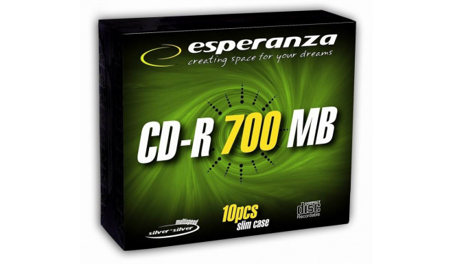 Esperanza CD-R 700MB 56x Slim 10tk karbis