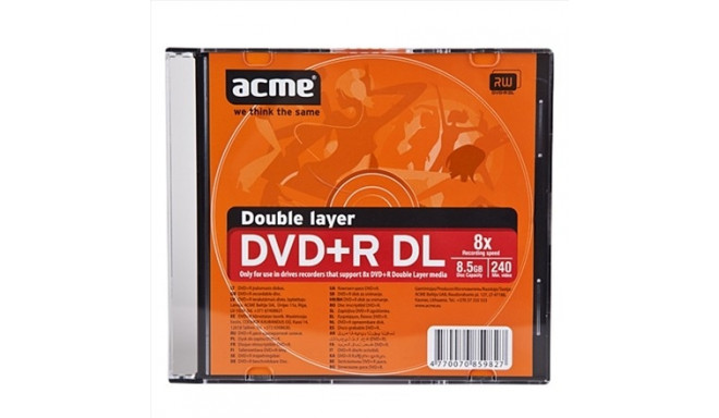  DVD+R Double Layer 8.5GB, 8x, slim box