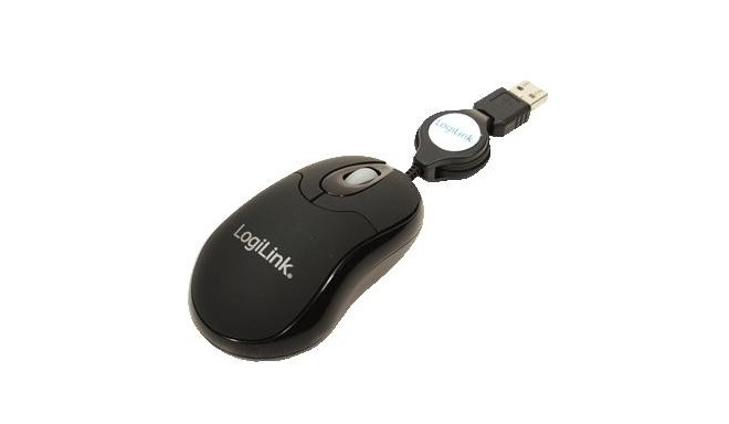 Mouse optical USB Mini with retractable cable