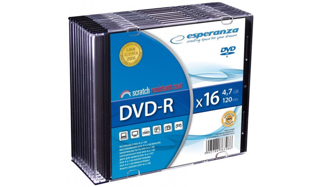 Esperanza 1112 blank DVD 4.7 GB DVD-R 10 pc(s)