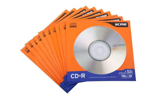 Acme CD-R 0.7 GB, 52 x, 10 Pcs. in Paper Slee